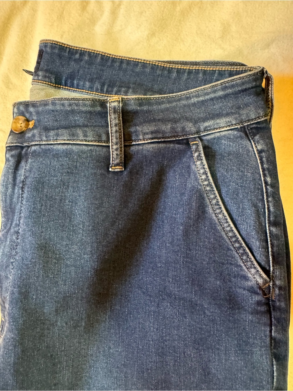 J.Crew Size 35 Dark Wash High Rise Straight Leg Stretch Jeans - Picture 9 of 11